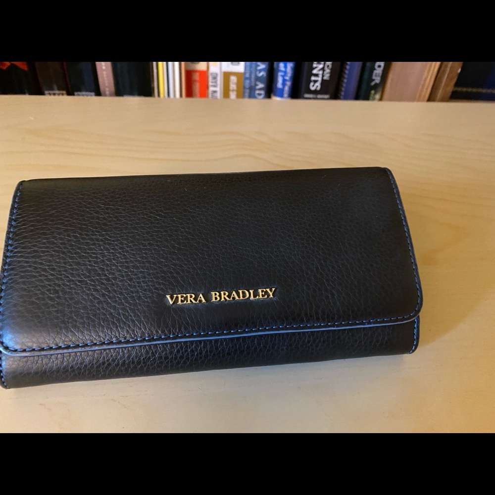 Vera Bradley black leather wallet